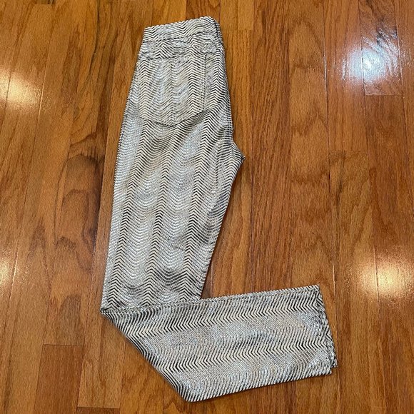 rag & bone Denim - rag & bone Zebra Women's Metallic Jean Tag Size 28 Silver Black Made in the USA